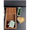 Image 5 : Jewelry Boxes, Framed Wall Art, Various Jewelry - Earrings, Tie Pins