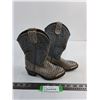Image 1 : Children's Mustang Faux Snakeskin Cowboy Boots - No Size Listed - 7.5" Sole