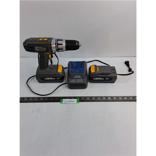 Mastercraft Maximum Cordless Drill with 2 Battery Packs & Charger - Powers On/Tested
