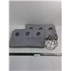 Image 1 : (2) Grey Drapery Panels - 34" x 84", Hanging Light Metal Cage Fixture - 8" High