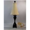 Image 1 : Vintage Wood Table Lamp- 10" x 29.5"-  Turns On  -  PICK UP ONLY