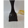 Image 2 : Vintage Wood Table Lamp- 10" x 29.5"-  Turns On  -  PICK UP ONLY