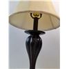 Image 5 : Vintage Wood Table Lamp- 10" x 29.5"-  Turns On  -  PICK UP ONLY