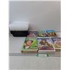 Image 1 : (14) Food Containers, (6) VCR Movies- Dumbo, Shrek 1 