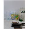 Image 3 : (3) Glasses, (4) Plastic Cups, Metal Water Bottle, Container & Kitchen Knives