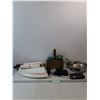Image 1 : (2) Corner Shelves, Alarm Clock/Radio, Candles And Holders, Pot