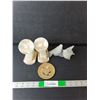 Image 1 : Onyx Bookends 5.5" Tall, Bird Figurines, Decorative Plate 3.5"