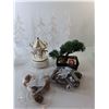 Image 2 : Musical Merrygoround- Working, Miniature Bonsai Trees, Pinecones, Misc.
