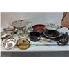 Image 1 : Kitchen Lot: (4) Pots, (7) Various Pot Lids, & Various Cords for Kitchen Appliances -  PICK UP