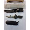 Image 2 : Swiss Army Style Knife, Engraved Aztec Style Folding Knife, Rubber Mini Knife, Spare Blade Exacto Kn