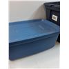 Image 2 : * (2) Rubbermaid Totes - One Missing Lid - 24"D x 16"w x 16"t & 10"D