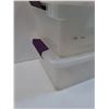 Image 3 : * (4) Clear Storage Totes 10" x 18" x 16" - - Medium & Small