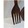 Image 4 : Wooden Carved Kitchen Decor - Fork & Spoon - 40" x 9" Each  -  PICK UP ONLY