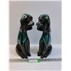 Image 1 : Blue Mountain Pottery Style Twin Puppy Figurines - 14" Tall