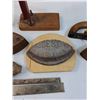 Image 3 : (4) Vintage Sad Irons, Some Wear & Bottle Cork Machine  -  PICK UP