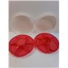Image 2 : (2) Tupperware Divided Serving Trays w/Lids