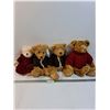 Image 1 : (4) Teddy Bears - Various Sizes