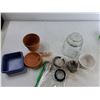 Image 2 : Various Cookie Jars/Cans, Metal Strainer, Metal Wires, Misc