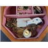Image 4 : Wooden Jewelry Box, Various Jewelry - Necklaces, Bracelet, Earrings