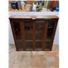 Image 1 : * Vintage Wooden (2-Glass Doors, 3-Shelves) Display Cabinet - 50x14x45" - Pickup Only