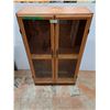 Image 1 : * 2-Glass Door 2-Shelf Particle Board Display Cabinet - 29.5x13x48" - Pickup Only