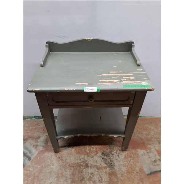 * Vintage Wooden Single Drawer Sideboard - 27x19x33" - Some Paint Chipped - Pickup Only