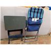 Image 4 : *Folding Metal Workbench with Wood Top & Folding Beach Chair, Cannot Ship