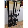 Image 1 : *(2) Wood Style Lamps with Shelving & Bulbs- Working 62.75" Tall x 10.5" Wide, CANNOT SHIP