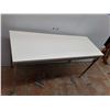 Image 1 : *Wood Table with Metal Legs 54" x 20" x 30", Cannot Ship