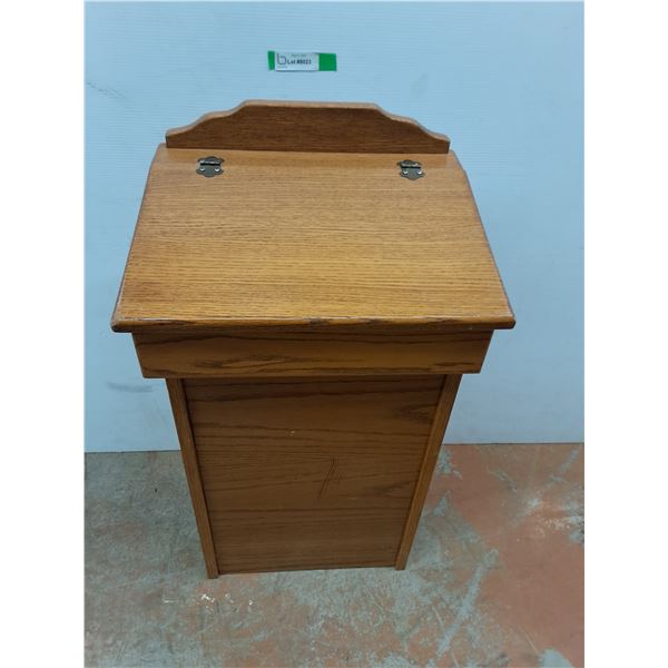 *Wooden Bin with Vented Back 16.75" x 12.5" x 31", Cannot Ship