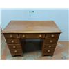 Image 1 : *Wooden Desk with Seven Drawers 43.25" x 22" x 30", Cannot Ship