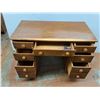 Image 2 : *Wooden Desk with Seven Drawers 43.25" x 22" x 30", Cannot Ship