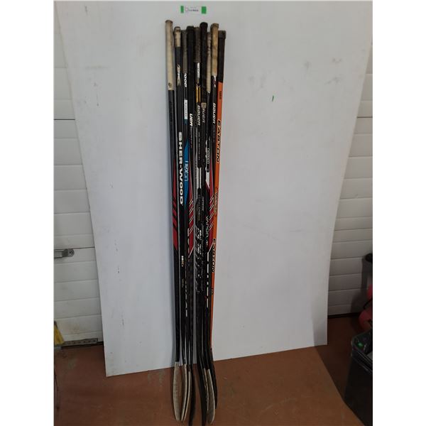 ** (9) Adult Hockey Sticks (8-Left, 1-Right) - Pickup Only
