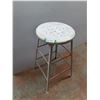 Image 1 : ** White Metal Stool - 28" High x 13.5" Dia Seat - Pickup Only