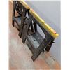 Image 3 : ** (2) Folding Sawhorses (Broken Support on 1) - Pickup Only