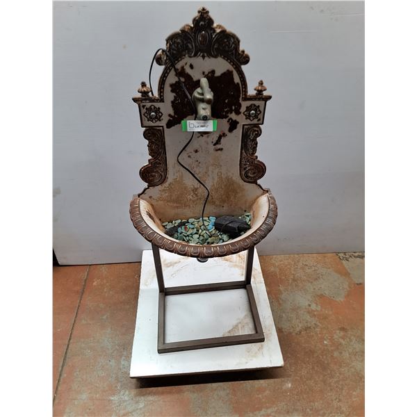 ** Decorative Outdoor Spigotted Water Fountain - Some Rust - 42x19x17" - Untested - Pickup Only