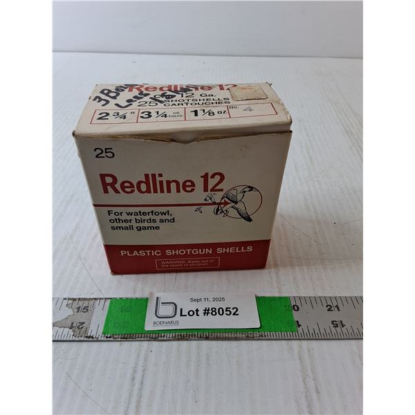 *^ Box of Redline 12 12 Gauge Plastic Shotshells, Cannot Ship - VALID PAL REQUIRED