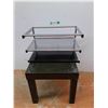 Image 1 : Metal Coffeetable 17" x 16"- Has Scratches x Three Tier Metal Storage Unit- Missing Shelf, Cannot Sh