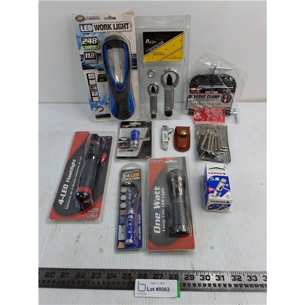 Assorted Flashlights and Tools - Several NIB