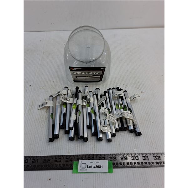 (20) Performance Tool Aluminum Mini Levels