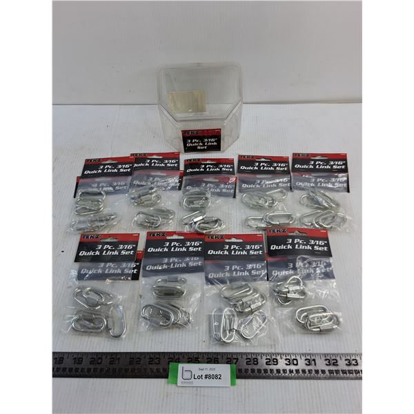 (18) Tekz 3-Piece 3/16" Quick Link Sets - Sealed