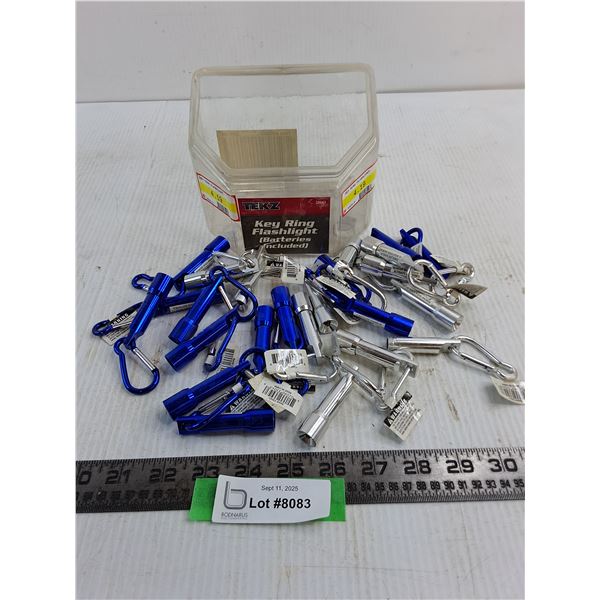 (23) Tekz Key Ring Flashlights - Appears to be NOS