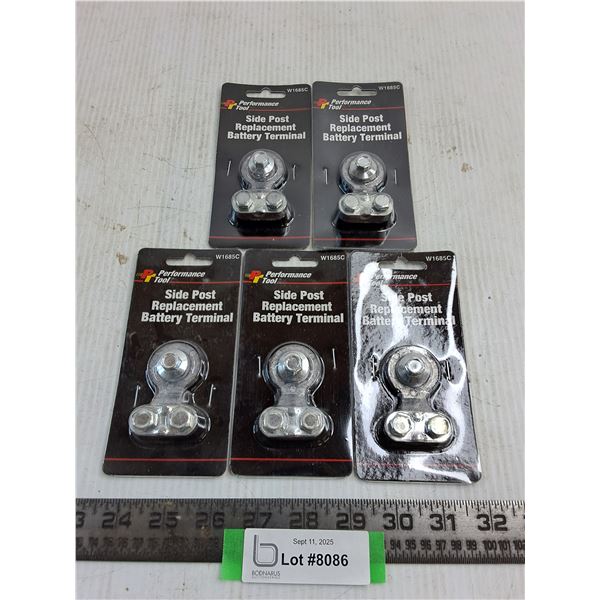 (5) Performance Tool Side Post Replacement Battery Terminals - NIB