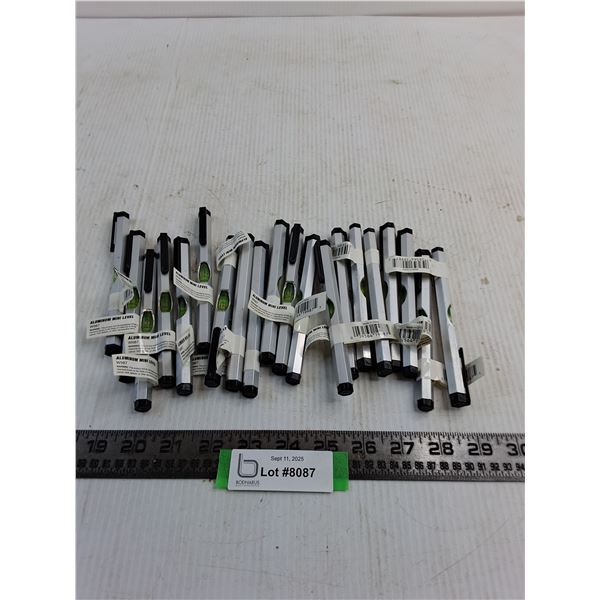 (20) Aluminum Mini Levels - Unused