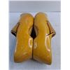 Image 3 : Pair of Dutch Wooden Clogs - 10" Length - Approx  Size 7