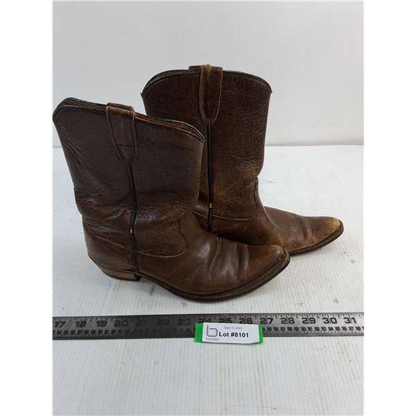 Pair of Cowboy Boots - 10" Sole Length - Approx Size 7.5 or 8