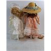 Image 4 : (2) Vintage Dolls With Support Stands - Approx 16" Tall