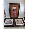 Image 1 : (3) Wood Framed Pictures - Similar Theme But Two Artists - 21.5" x 33" & Pair of 21.5" x 21.5"