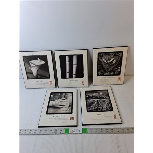 (5) Tao Te Ching Signs with Photos 10" x 8"