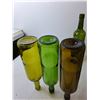Image 2 : (12) Green Glass Bottles Up to 12.75" Tall - Pick Up